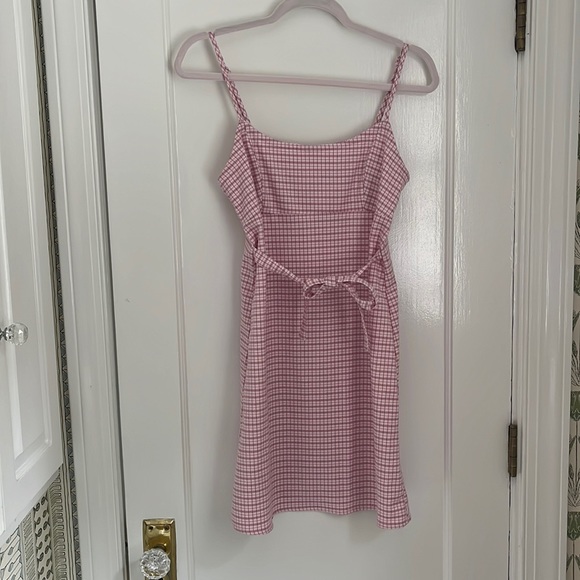 Brandy Melville Dresses & Skirts - Brandy Melville pink plaid mini dress